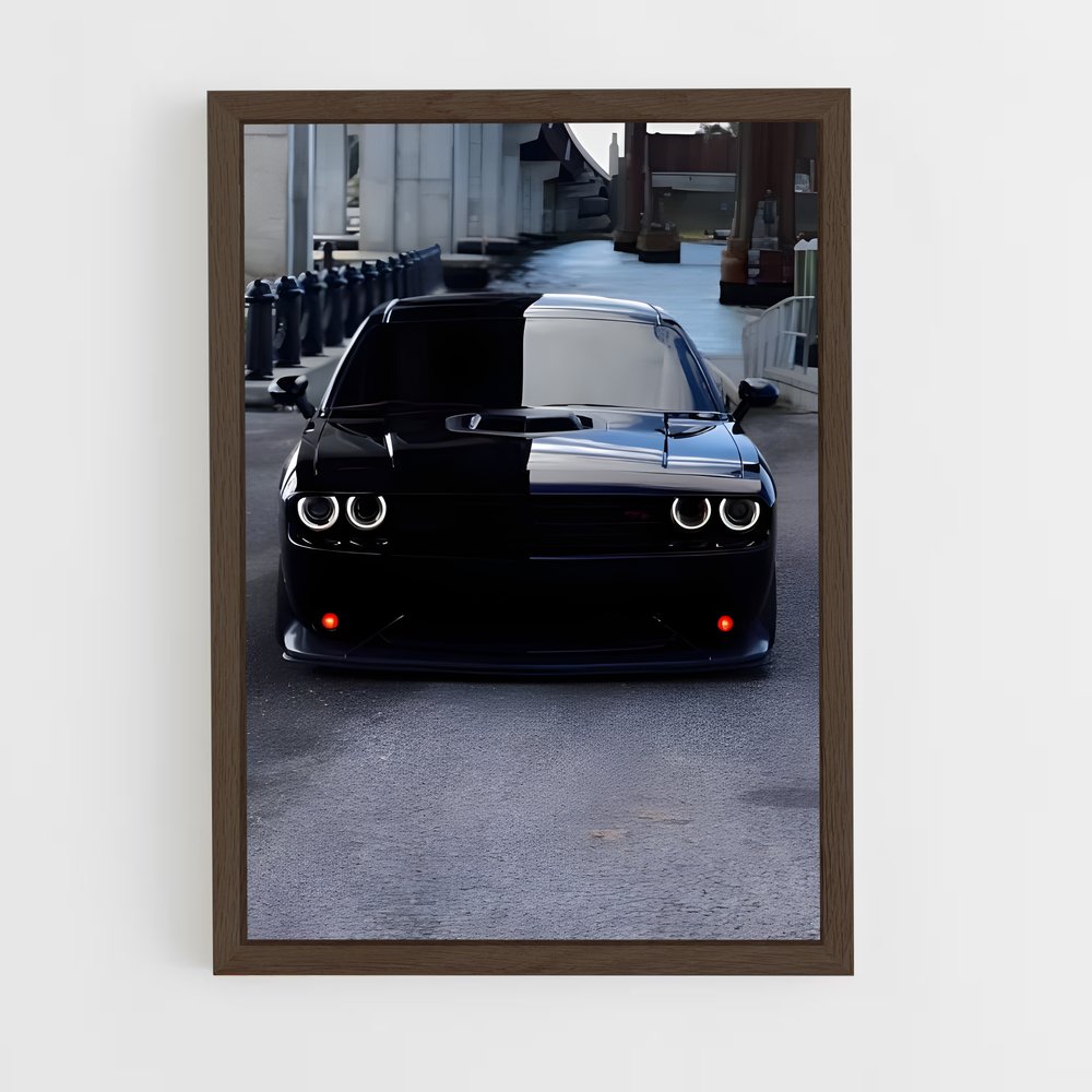 Poster Challenger Noir – affiche Dodge (vue 5)